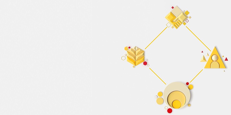 Graphic with all four main Powering progress pillar 3d graphs in a diamond pattern